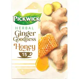 Jumbo Pickwick Herbal Ginger Goodness met Honingsmaak 15 x 1,75 g aanbieding