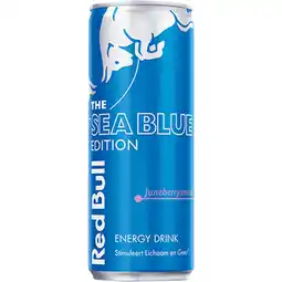 Jumbo Red Bull Energy Drink Juneberrysmaak The Sea Blue Edition 250 ml aanbieding