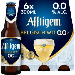 Jumbo Affligem Belgisch Wit 0.0 Bier Fles 6 x 300ml aanbieding