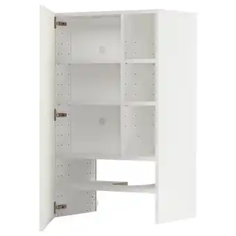 IKEA Een witte ikea metod keukenkast. Het heeft meerdere planken en een verstelbaar ontwerp aanbieding