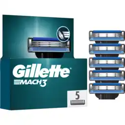 Jumbo Gillette Mach3 Base 5 Navulmesjes Voor Mannen aanbieding