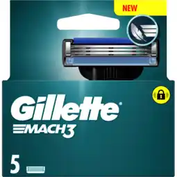 Jumbo Gillette Mach3 Base 5 Navulmesjes Voor Mannen aanbieding