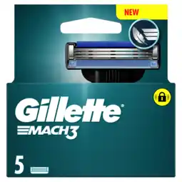 Jumbo Gillette Mach3 Base 5 Navulmesjes Voor Mannen aanbieding
