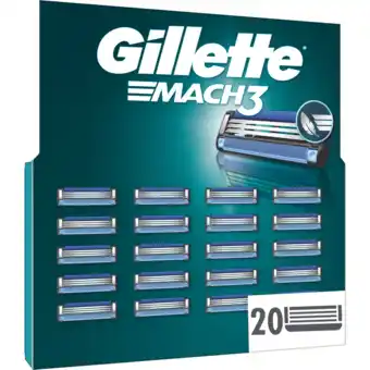 Jumbo Gillette Mach3 Base 20 Navulmesjes Voor Mannen aanbieding