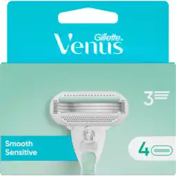 Jumbo Gillette Venus Smooth Sensitive Voor Vrouwen, 4 Navulmesjes aanbieding
