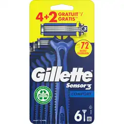 Jumbo Gillette Sensor3 Comfort, Wegwerpscheermes X6 aanbieding