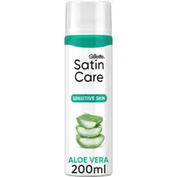 Jumbo Gillette Satin Care Scheergel, Aloë Vera, 200ml aanbieding