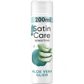 Jumbo Gillette Satin Care Scheergel, Aloë Vera, 200ml aanbieding
