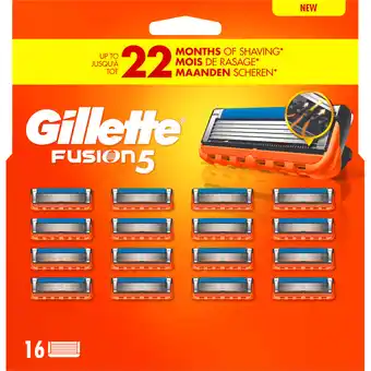 Jumbo Gillette Fusion5 16 Navulmesjes voor Mannen aanbieding