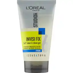 Jumbo L'Oréal Paris Studio Line Invisi Fix 24h Clear & Clean Gel 150 ml aanbieding