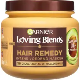 Jumbo Garnier Hair Remedy Loving Blends Intens Voedend Masker Avocado Olie & Shea Boter 340 ml aanbieding