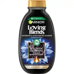 Jumbo Garnier Loving Blends - Shampoo - Magnetic Charcoal - Vette hoofdhuid & droge lengtes - 300 ml aanbieding
