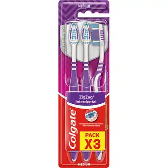 Jumbo Colgate Tandenbostel ZigZag 3 Stuks aanbieding