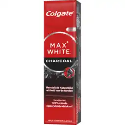 Jumbo Colgate Max White Activated Charcoal Whitening Tandpasta 75ml aanbieding