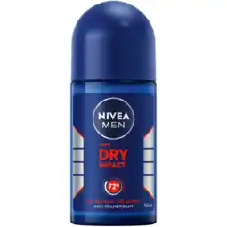 Jumbo NIVEA MEN Dry Impact Anti-Transpirant Deodorant Roller - 50ml aanbieding