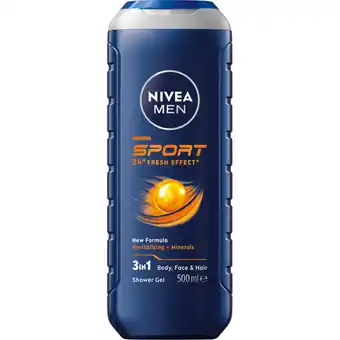 Jumbo Nivea Men Sport Shower Gel 500ml aanbieding