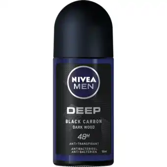 Jumbo NIVEA MEN DEEP Darkwood Anti-Transpirant Deo Roller - 50ml aanbieding