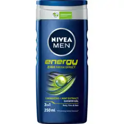 Jumbo Nivea Men Energy Shower Gel 250ml aanbieding
