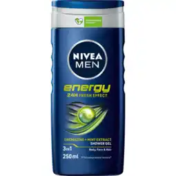Jumbo Nivea Men Energy Shower Gel 250ml aanbieding