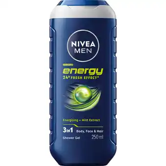 Jumbo Nivea Men Energy Shower Gel 250ml aanbieding