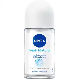 Jumbo NIVEA Fresh Natural Deodorant Roller - Aluminiumvrij - 50ml aanbieding