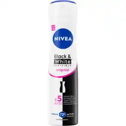 Jumbo NIVEA Black & White Invisible Original Anti-Transpirant Spray - 150ml aanbieding