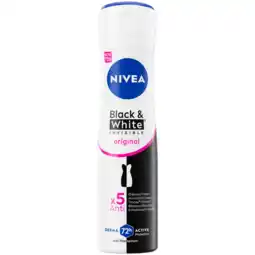 Jumbo NIVEA Black & White Invisible Original Anti-Transpirant Spray - 150ml aanbieding