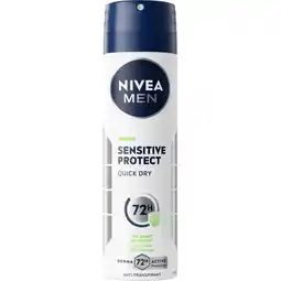 Jumbo NIVEA MEN Sensitive Protect Anti-Transpirant Spray - 150ml aanbieding
