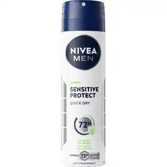 Jumbo NIVEA MEN Sensitive Protect Anti-Transpirant Spray - 150ml aanbieding