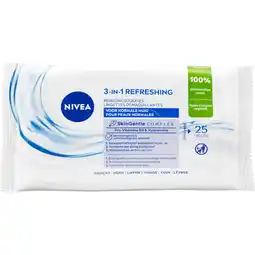 Jumbo NIVEA 3-in1 Verfrissende Reinigingsdoekjes - 25 Stuks aanbieding