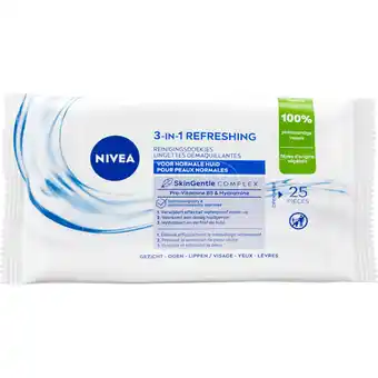 Jumbo NIVEA 3-in1 Verfrissende Reinigingsdoekjes - 25 Stuks aanbieding