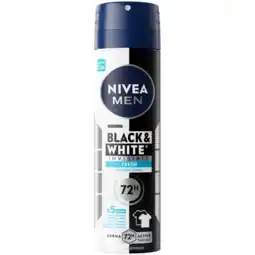 Jumbo NIVEA MEN Black & White Invisible Fresh Anti-Transpirant Spray - 150ml aanbieding