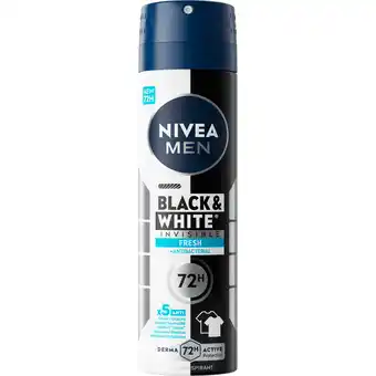 Jumbo NIVEA MEN Black & White Invisible Fresh Anti-Transpirant Spray - 150ml aanbieding