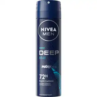 Jumbo NIVEA MEN Deep Black Carbon Beat Anti-Transpirant Spray - 150ml aanbieding