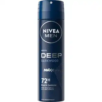 Jumbo NIVEA MEN DEEP Dark Wood Anti-Transpirant Deodorant Spray - 150ml aanbieding