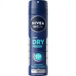 Jumbo NIVEA MEN Spray Dry Fresh 150 ml aanbieding