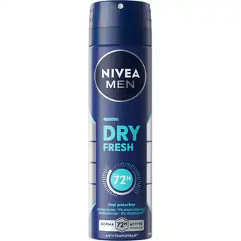 Jumbo NIVEA MEN Spray Dry Fresh 150 ml aanbieding