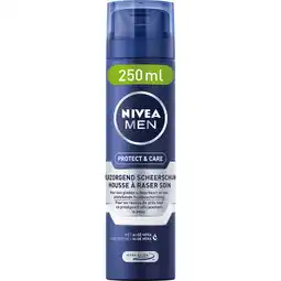 Jumbo Nivea Men Protect & Care Verzogend Scheerschuim 250 ml aanbieding