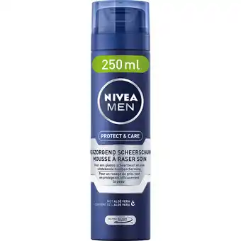 Jumbo Nivea Men Protect & Care Verzogend Scheerschuim 250 ml aanbieding