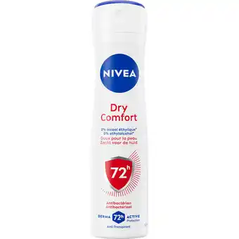 Jumbo NIVEA Dry Comfort Anti-Transpirant Spray - 150ml - Deodorant - Alcoholvrij - 72 uur bescherming aanbieding