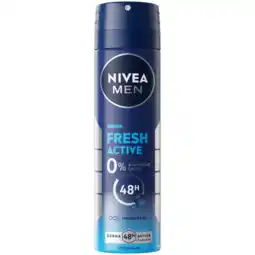 Jumbo Nivea Men Fresh Active Deodorant Spray 150 ml aanbieding