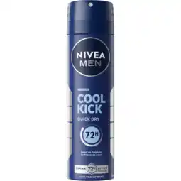 Jumbo NIVEA MEN Cool Kick Anti-Transpirant Spray - 150ml aanbieding