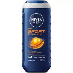 Jumbo Nivea Men Sport Shower Gel 250ml aanbieding