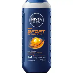 Jumbo Nivea Men Sport Shower Gel 250ml aanbieding