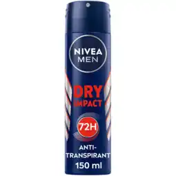 Jumbo NIVEA MEN Dry Impact Anti-Transpirant Spray - 150ml aanbieding
