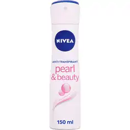 Jumbo NIVEA Pearl & Beauty Anti-Transpirant Spray - 150ml aanbieding