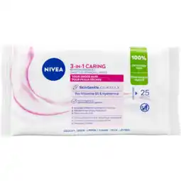Jumbo NIVEA 3-in-1 Verzachtende Reinigingsdoekjes - 25 Stuks aanbieding