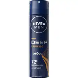 Jumbo NIVEA MEN DEEP Espresso Anti-Transpirant Deodorant Spray - 150ml aanbieding