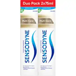 Jumbo Sensodyne Multicare tandpasta voor gevoelige tanden 2x75ML aanbieding
