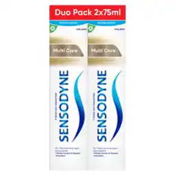 Jumbo Sensodyne Multicare tandpasta voor gevoelige tanden 2x75ML aanbieding